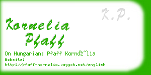 kornelia pfaff business card